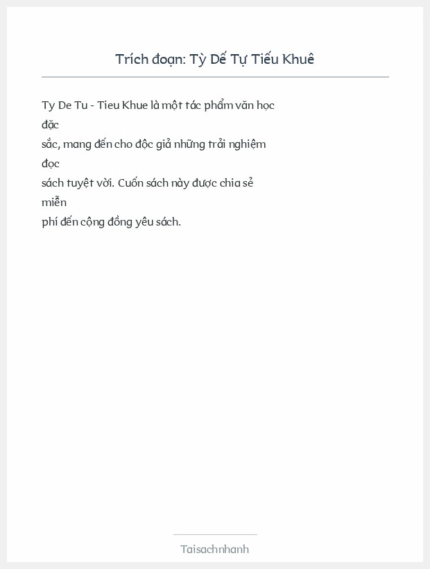 Trích đoạn Tỳ Dế Tự Tiếu Khuê