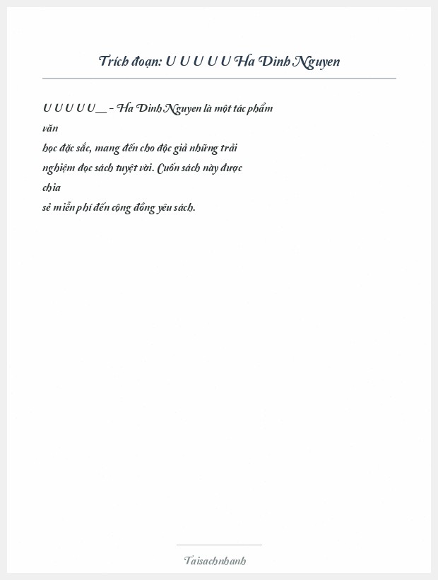 Trích đoạn U U U U U Ha Dinh Nguyen