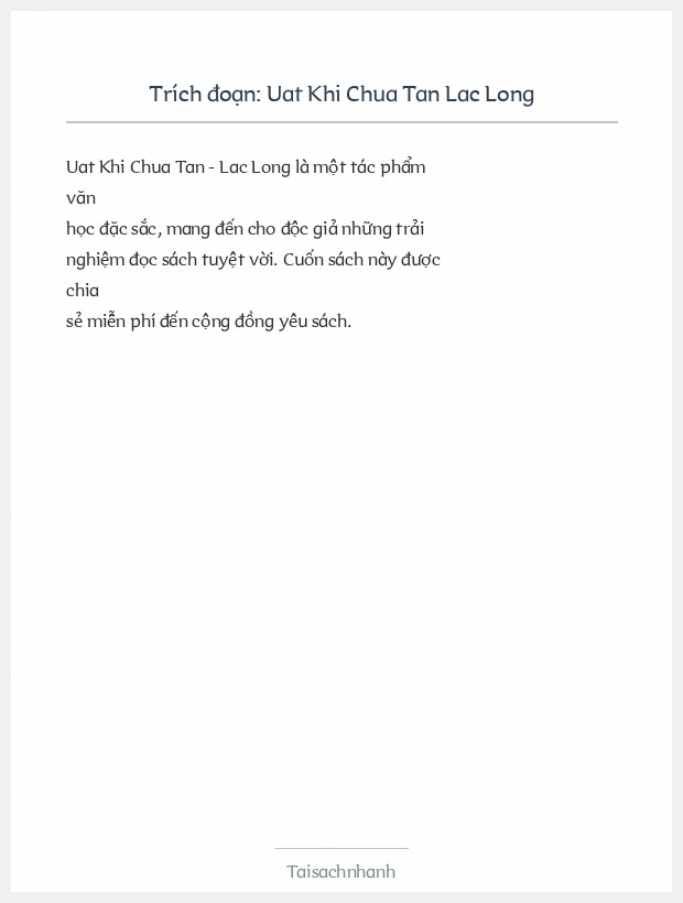 Trích đoạn Uat Khi Chua Tan Lac Long