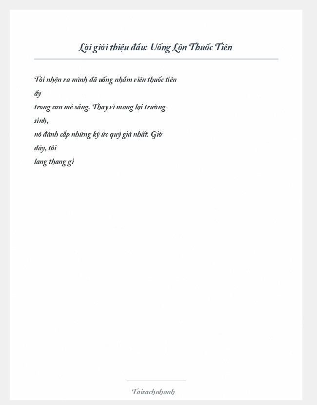 Trích đoạn Uống Lộn Thuốc Tiên