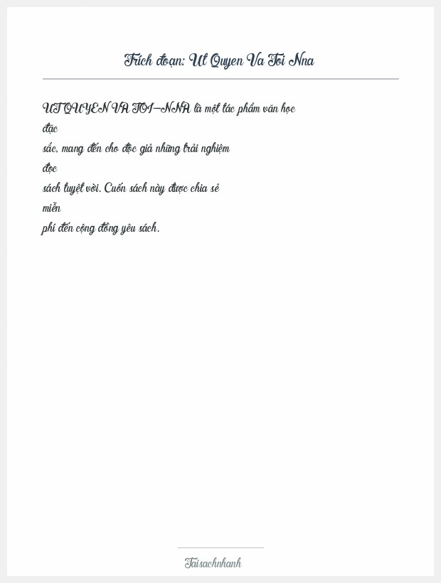 Trích đoạn Ut Quyen Va Toi Nna