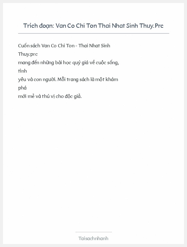 Trích đoạn Van Co Chi Ton Thai Nhat Sinh Thuy.Prc