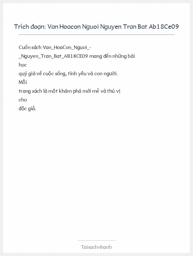 Trích đoạn Van Hoacon Nguoi Nguyen Tran Bat Ab18Ce09