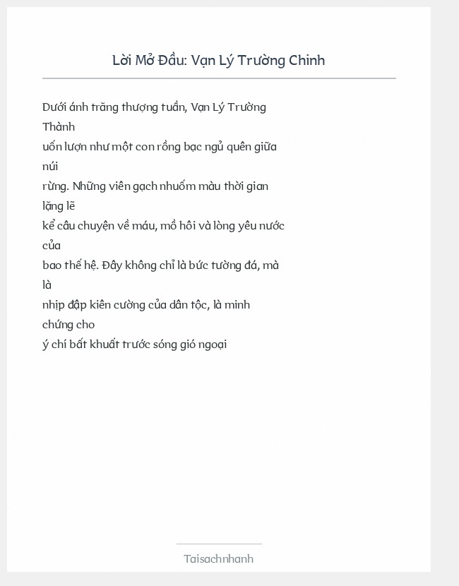 Trích đoạn Vạn Lý Trường Chinh