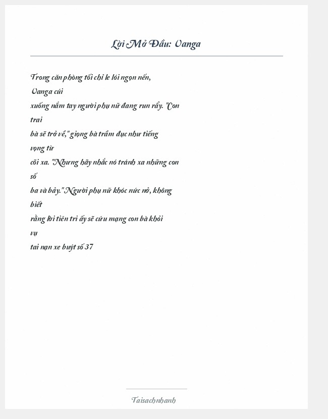 Trích đoạn Vanga