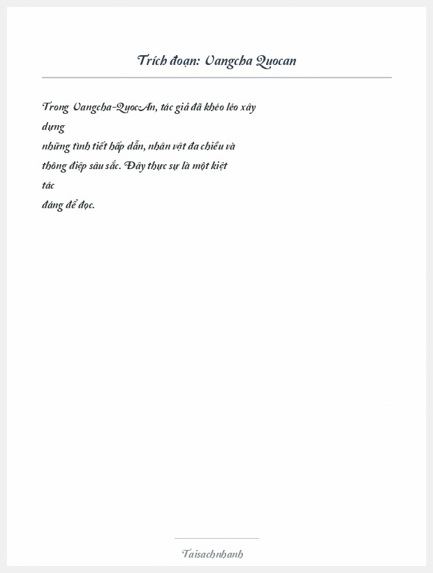 Trích đoạn Vangcha Quocan