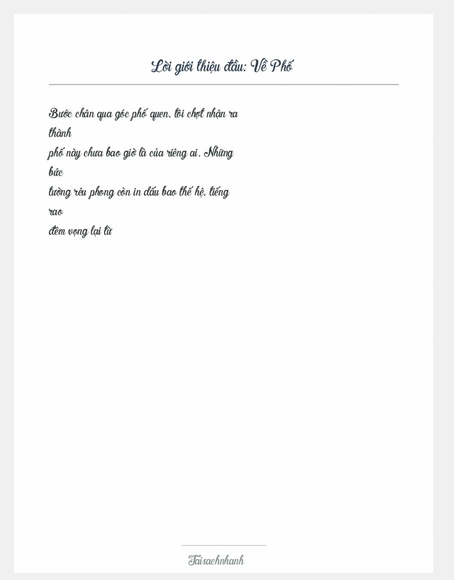 Trích đoạn Về Phố