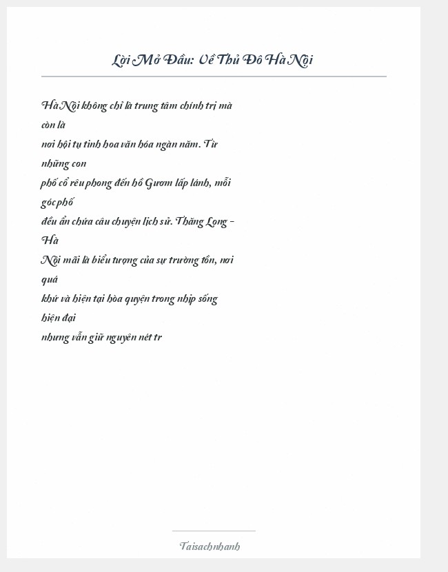 Trích đoạn Về Thủ Đô Hà Nội