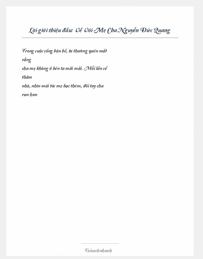 Trích đoạn Về Với Mẹ Cha Nguyễn Đức Quang