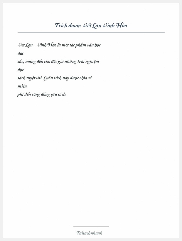 Trích đoạn Vết Làn Vinh Hào