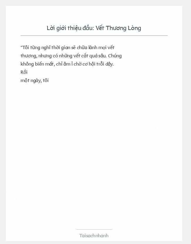 Trích đoạn Vết Thương Lòng