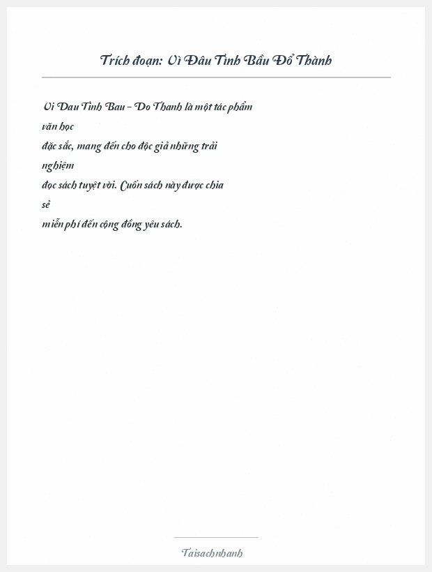 Trích đoạn Vì Đâu Tình Bầu Đổ Thành