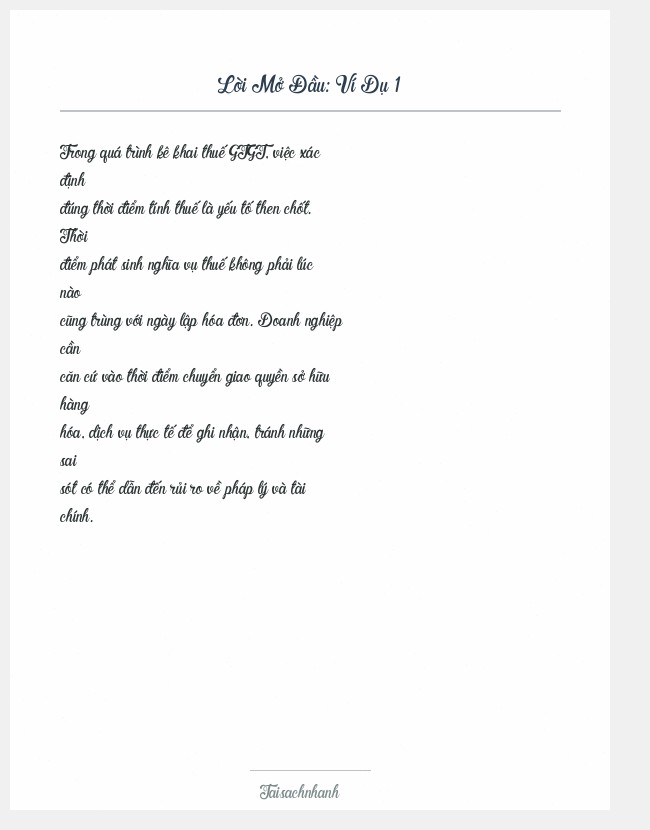 Trích đoạn Ví Dụ 1