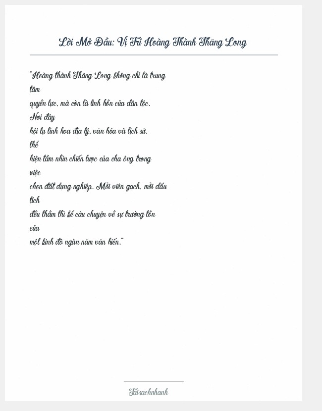 Trích đoạn Vị Trí Hoàng Thành Thăng Long