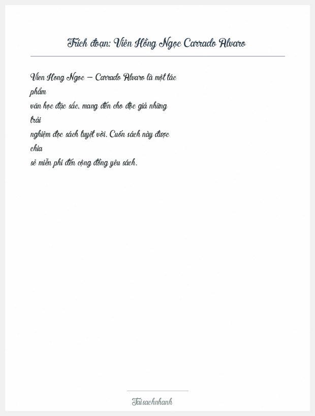 Trích đoạn Viên Hồng Ngọc Carrado Alvaro