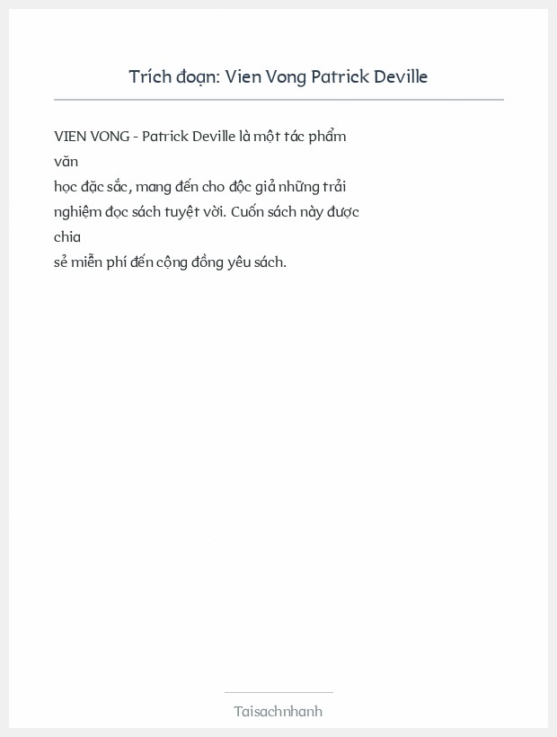 Trích đoạn Vien Vong Patrick Deville