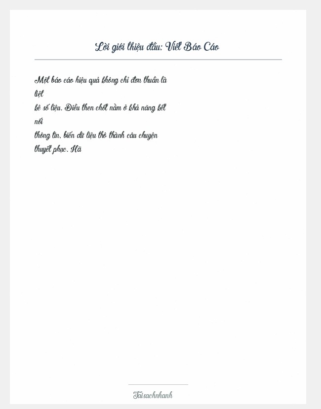 Trích đoạn Viết Báo Cáo