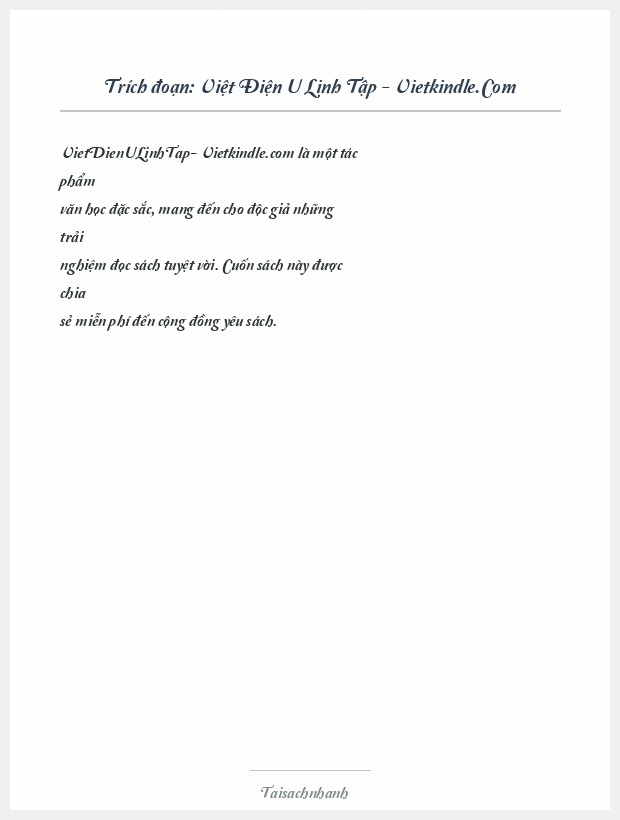 Trích đoạn Việt Điện U Linh Tập - Vietkindle.Com