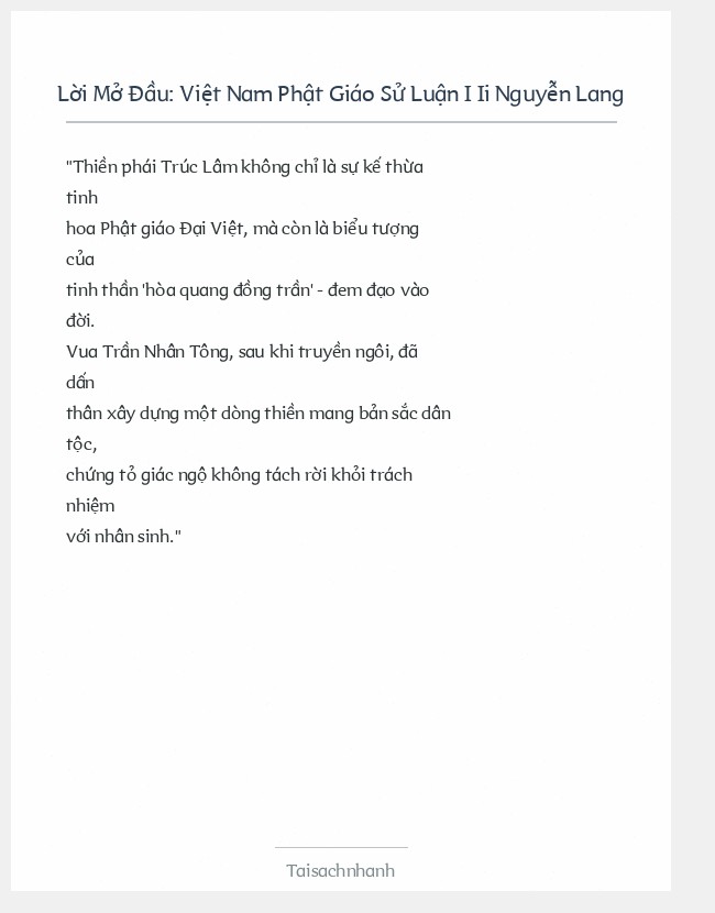 Trích đoạn Việt Nam Phật Giáo Sử Luận I Ii Nguyễn Lang