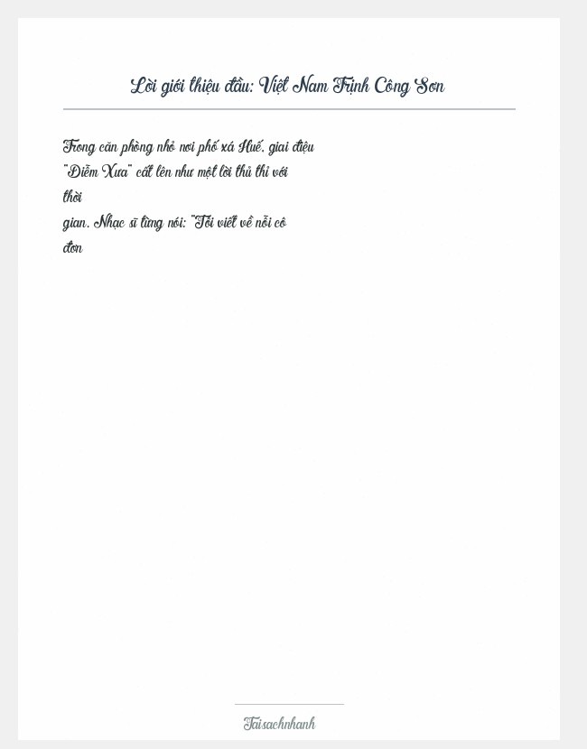 Trích đoạn Việt Nam Trịnh Công Sơn