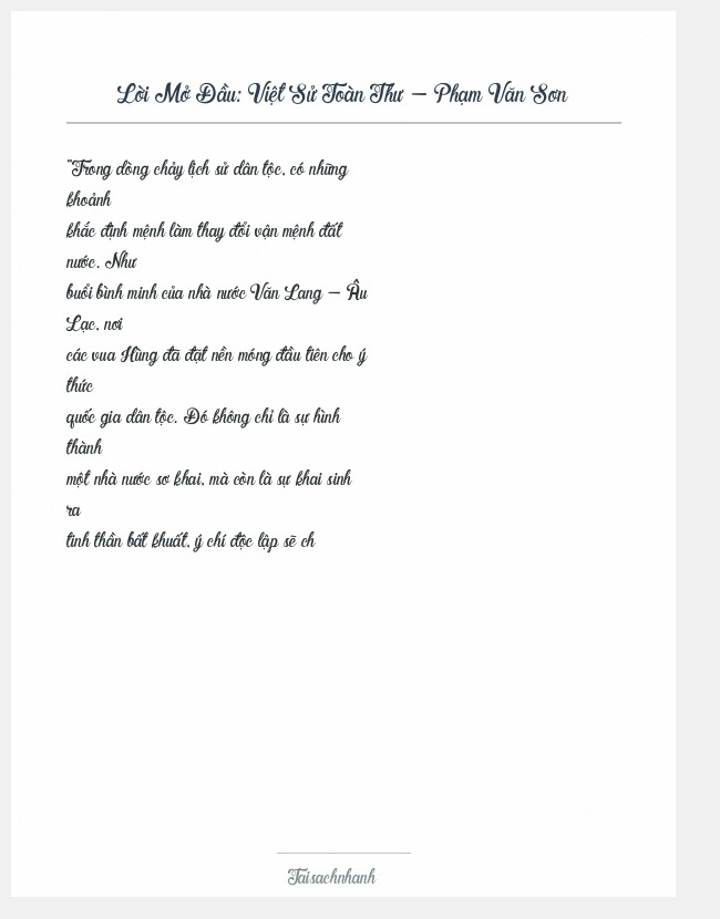 Trích đoạn Việt Sử Toàn Thư - Phạm Văn Sơn