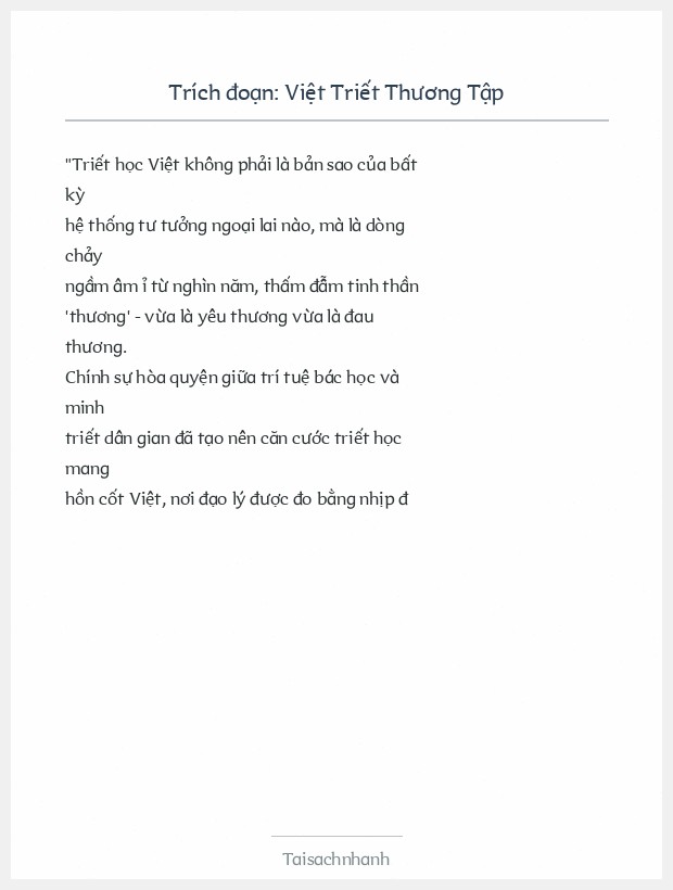 Trích đoạn Việt Triết Thương Tập