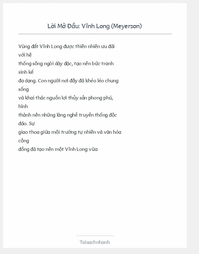 Trích đoạn Vĩnh Long (Meyerson)