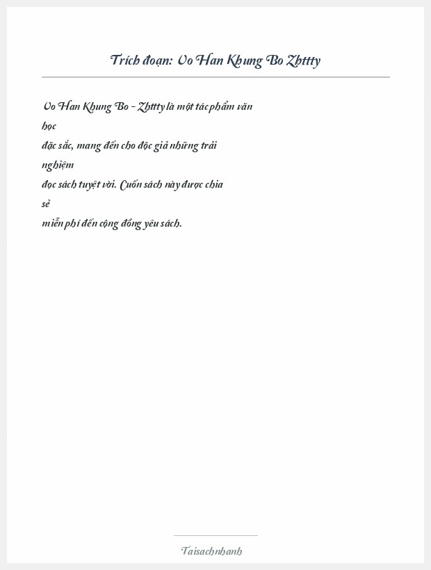 Trích đoạn Vo Han Khung Bo Zhttty