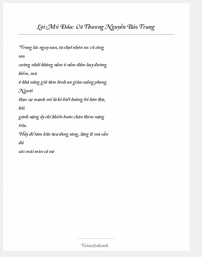 Trích đoạn Võ Thương Nguyễn Bảo Trung