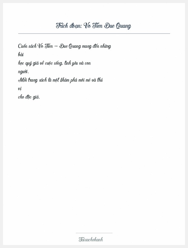 Trích đoạn Vo Tien Due Quang