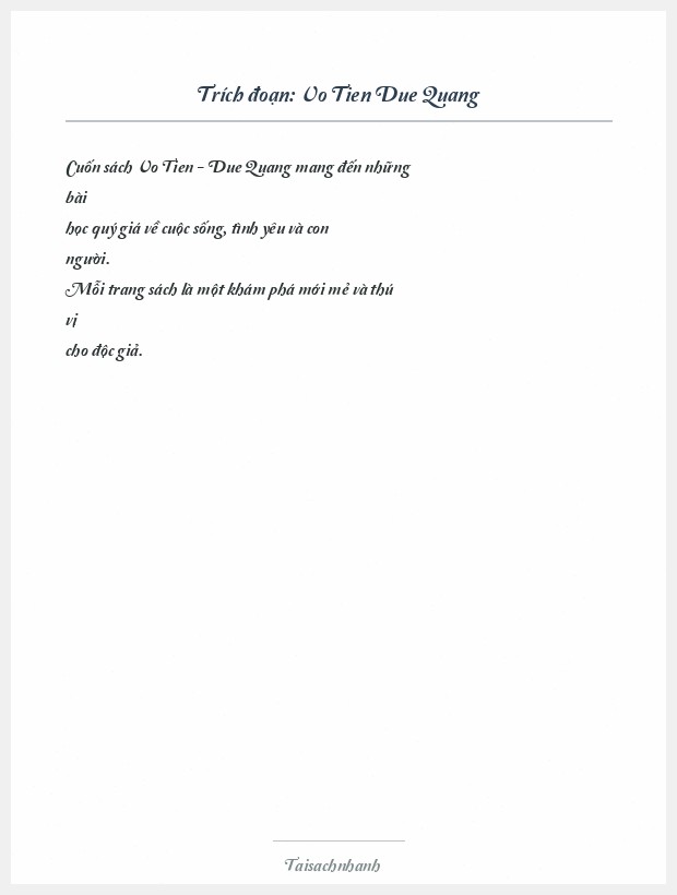 Trích đoạn Vo Tien Due Quang