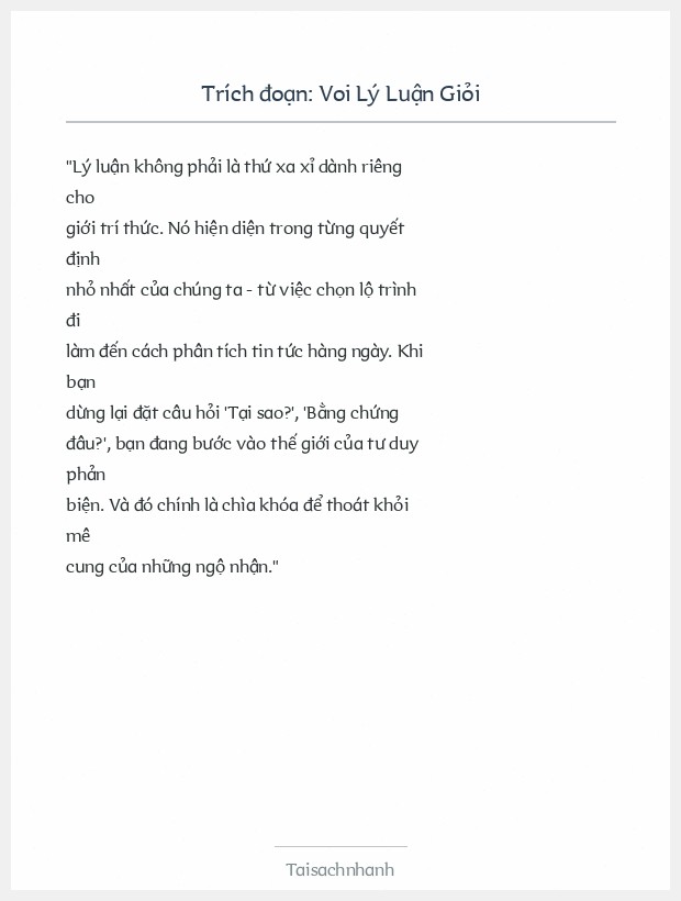 Trích đoạn Voi Lý Luận Giỏi