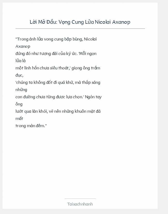 Trích đoạn Vọng Cung Lửa Nicolai Axanop