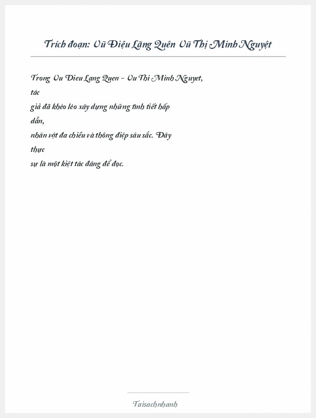Trích đoạn Vũ Điệu Lãng Quên Vũ Thị Minh Nguyệt