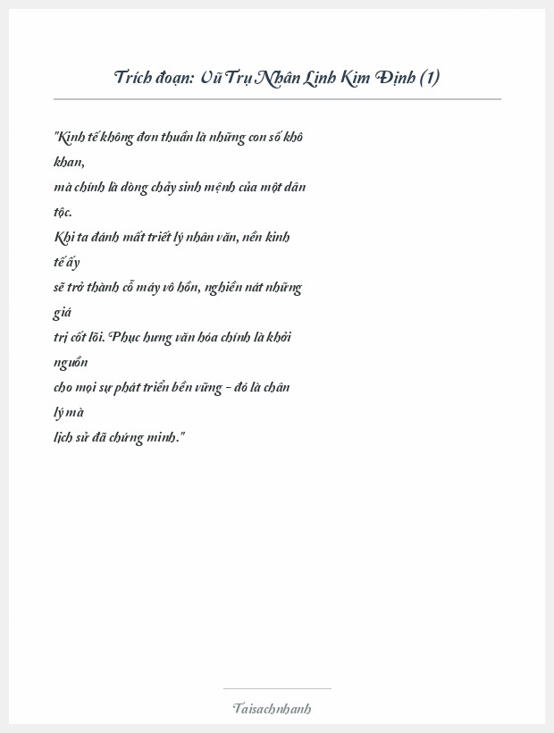 Trích đoạn Vũ Trụ Nhân Linh Kim Định (1)