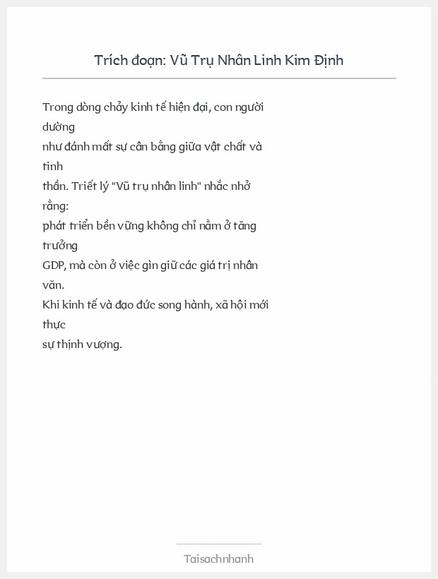 Trích đoạn Vũ Trụ Nhân Linh Kim Định