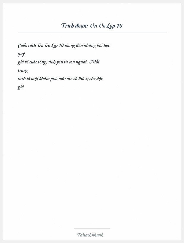 Trích đoạn Vu Vo Lop 10
