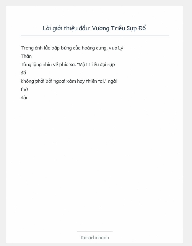Trích đoạn Vương Triều Sụp Đổ