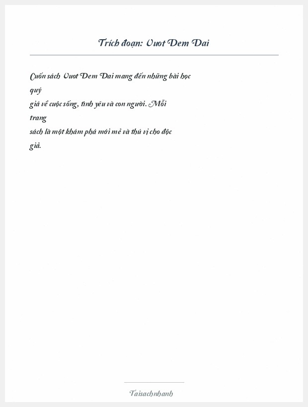 Trích đoạn Vuot Dem Dai