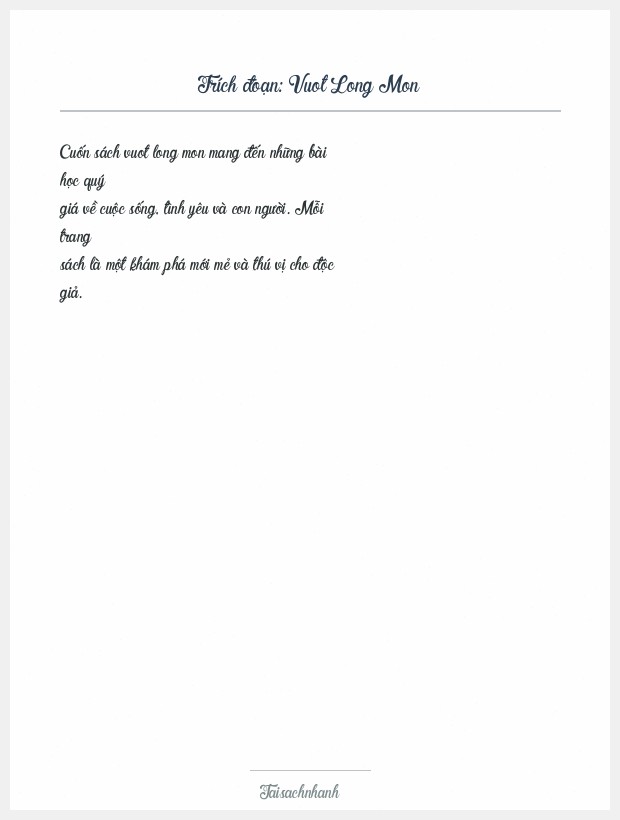 Trích đoạn Vuot Long Mon