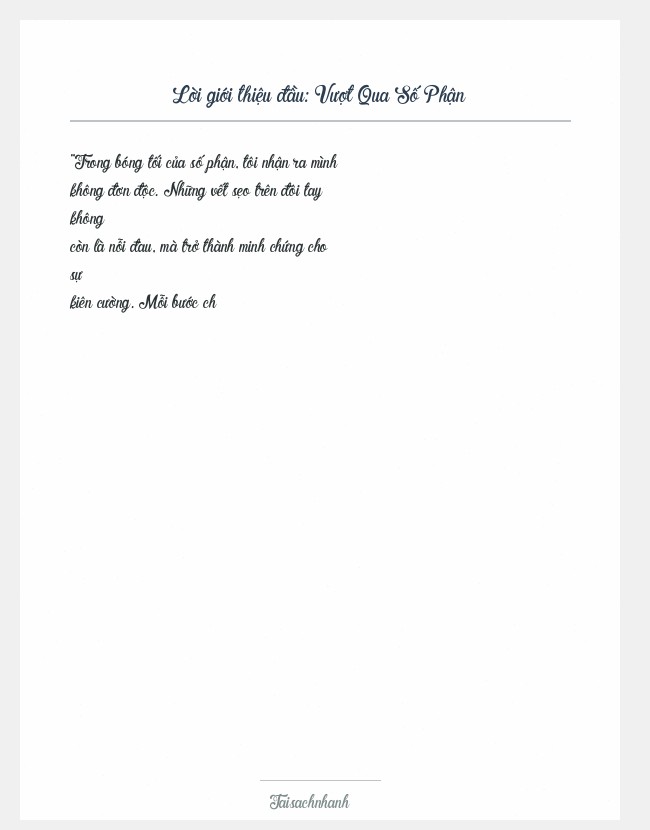 Trích đoạn Vượt Qua Số Phận