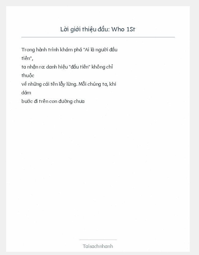 Trích đoạn Who 1St