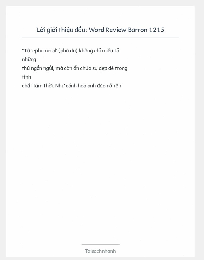 Trích đoạn Word Review Barron 1215