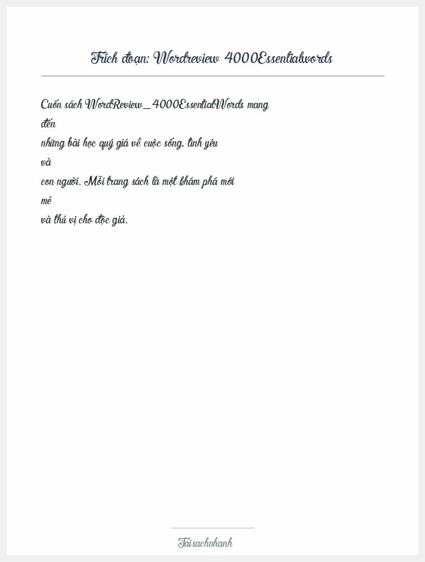 Trích đoạn Wordreview 4000Essentialwords