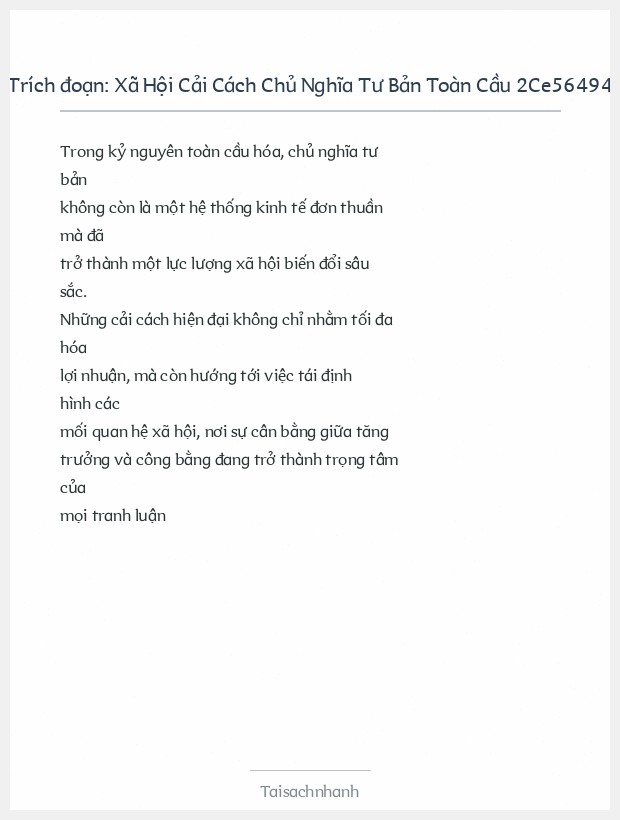 Trích đoạn Xã Hội Cải Cách Chủ Nghĩa Tư Bản Toàn Cầu 2Ce56494