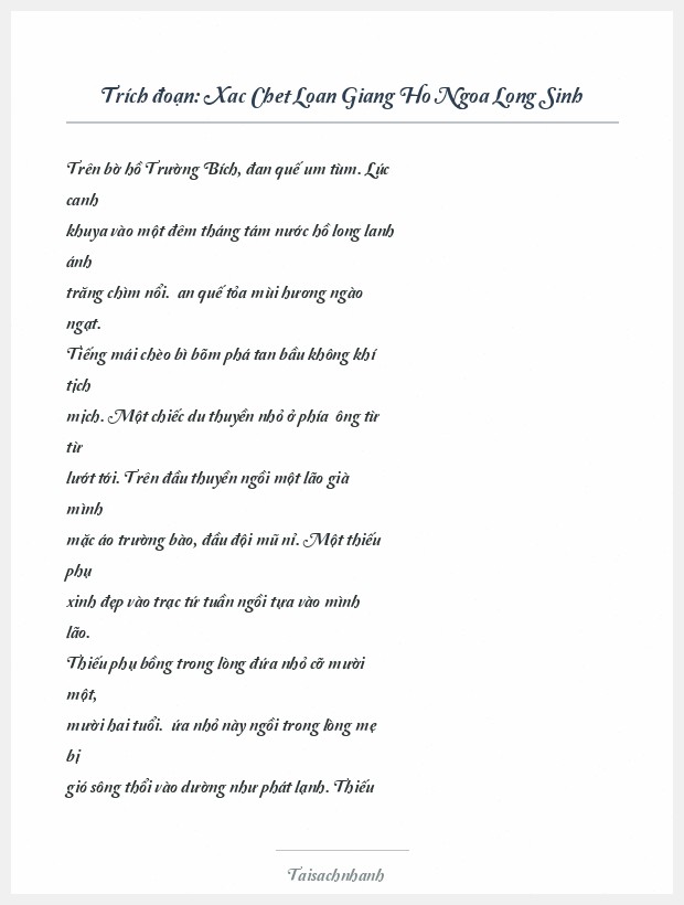 Trích đoạn Xac Chet Loan Giang Ho Ngoa Long Sinh