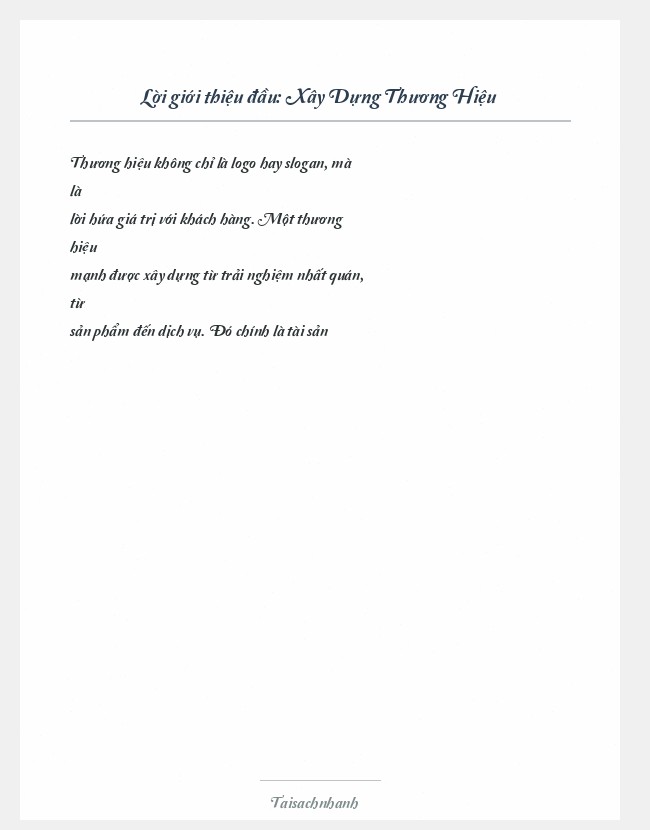 Trích đoạn Xây Dựng Thương Hiệu