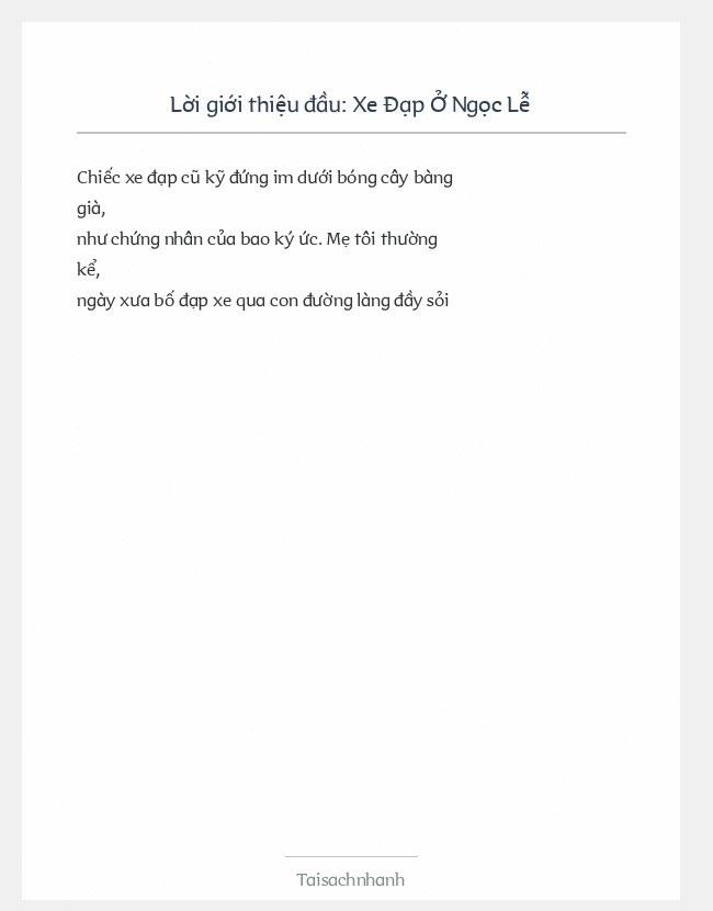 Trích đoạn Xe Đạp Ở Ngọc Lễ
