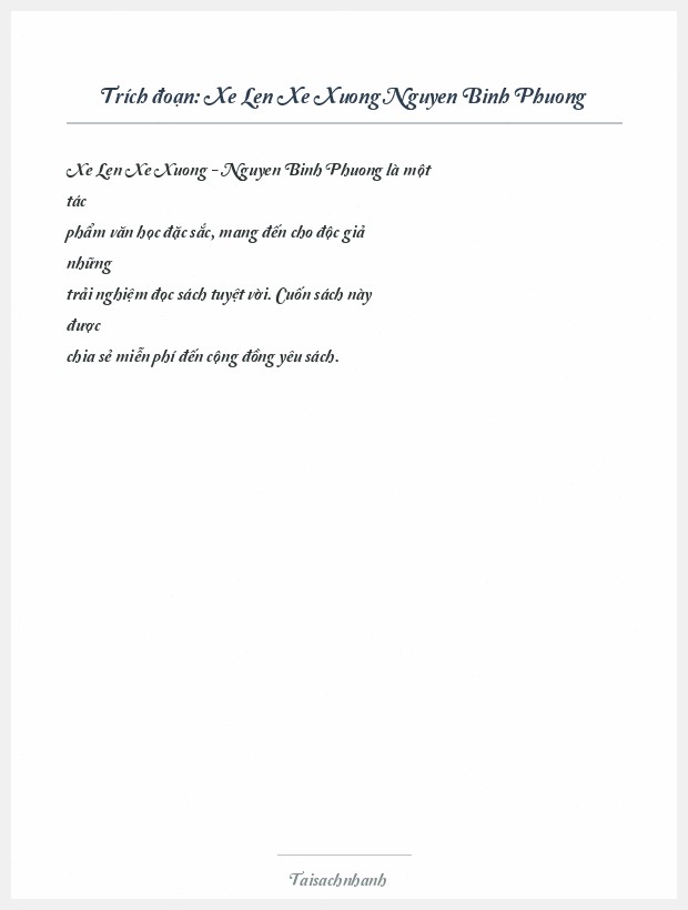 Trích đoạn Xe Len Xe Xuong Nguyen Binh Phuong