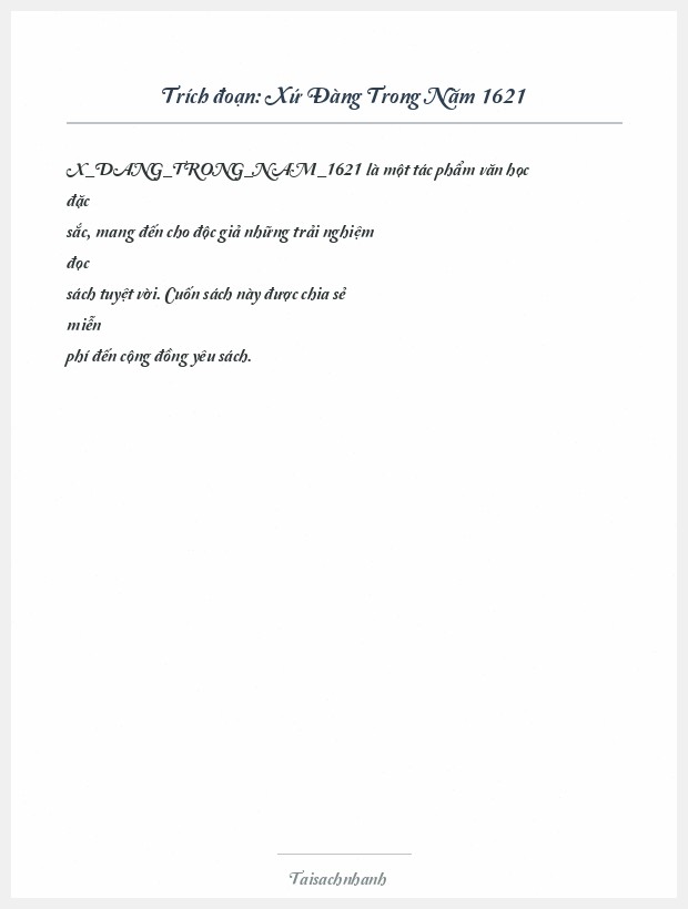 Trích đoạn Xứ Đàng Trong Năm 1621
